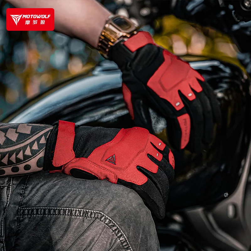 MOTOWOLF EVA material Slow down vibration and sunscreen motorcycle gloves racing