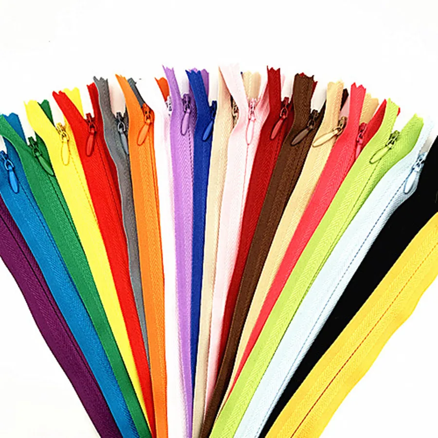 #3 #5 #8 #10 28-100cm custom nylon invisible soft tulle coil zipper factory sewing Contact customer service