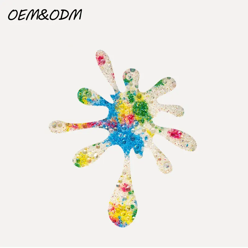 Пользовательская обработка кристаллов пузырьков воды капли печати одежды бриллиант