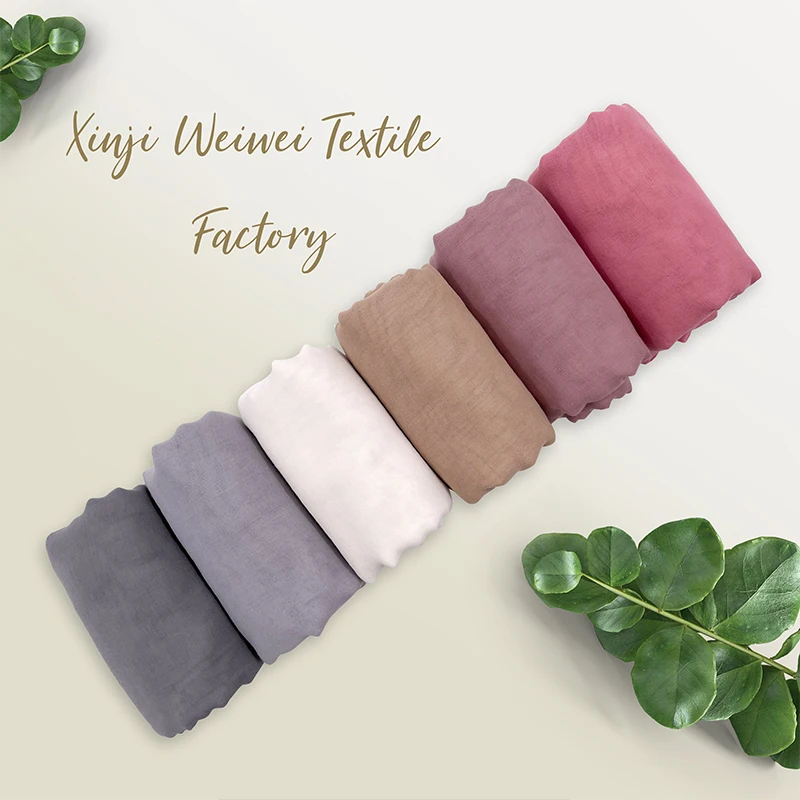 hotselling tudung bawal premium cotton muslim plain voile hijab scarves shawals