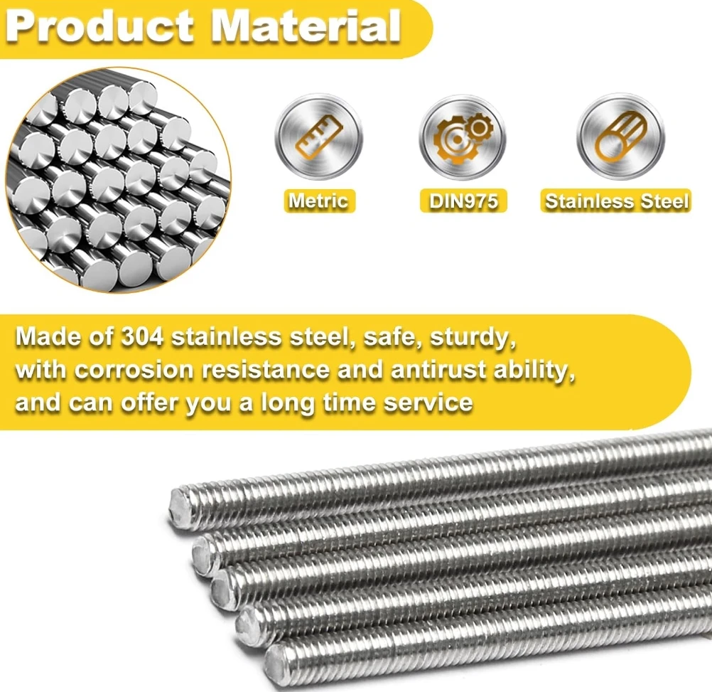 M10 Spindle Custom Double End Full Concrete Formwork 12mm Stainless Steel M25 M24 China Threaded Rod