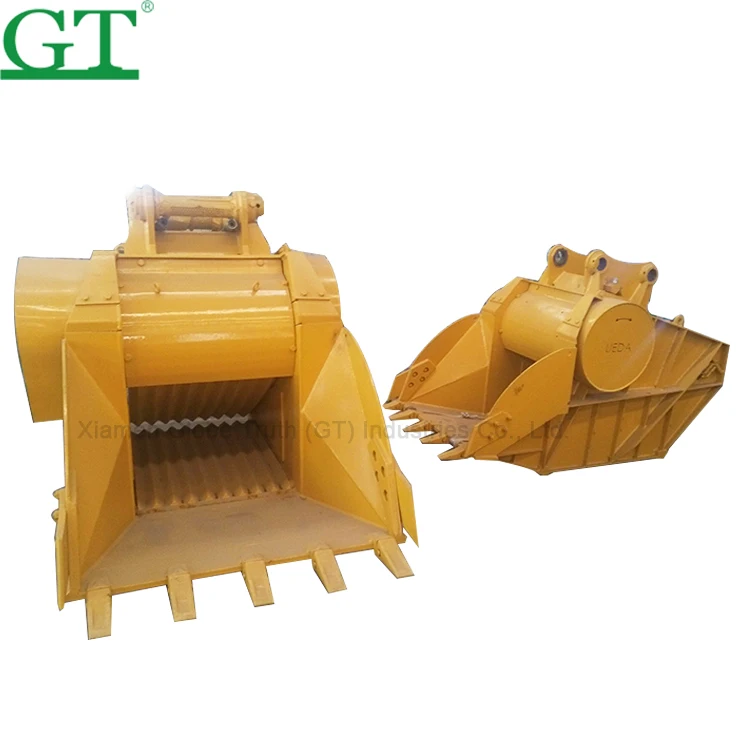 Crusher Bucket For Excavator 20-40 Ton Stone Rock Crushing Bucket Excavator Attachments Heavy Duty Machine Construction