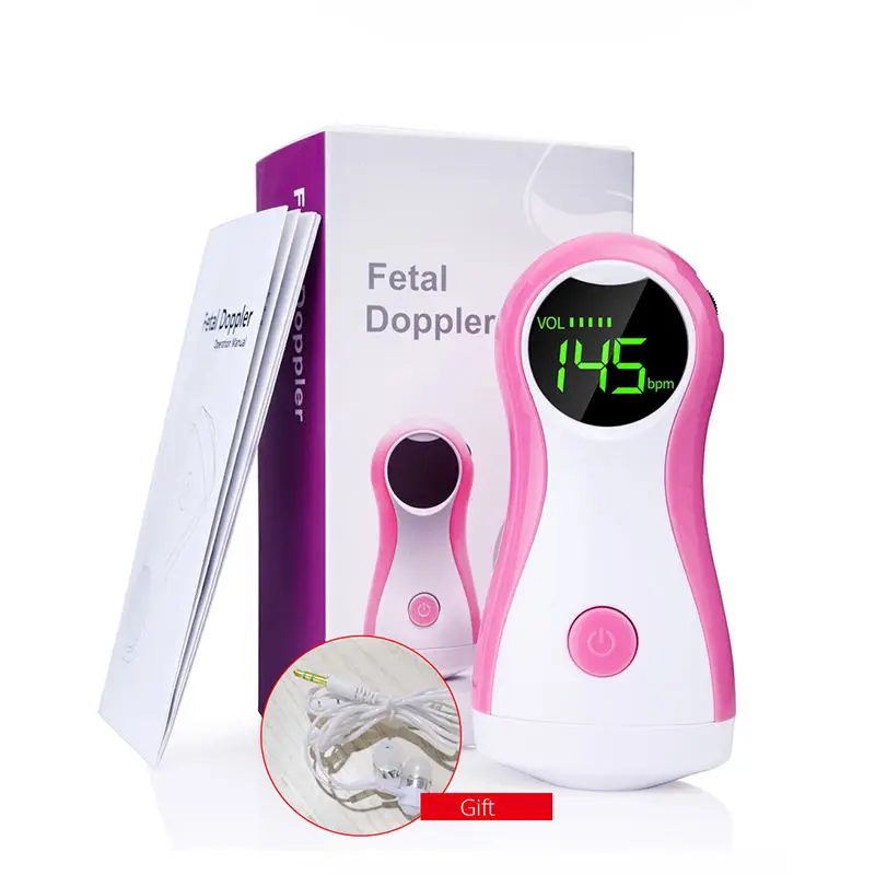 Wholesale fetal doppler monitor household fetal heart rate detector meter portable Pocket Doppler Monitor for pregnancy
