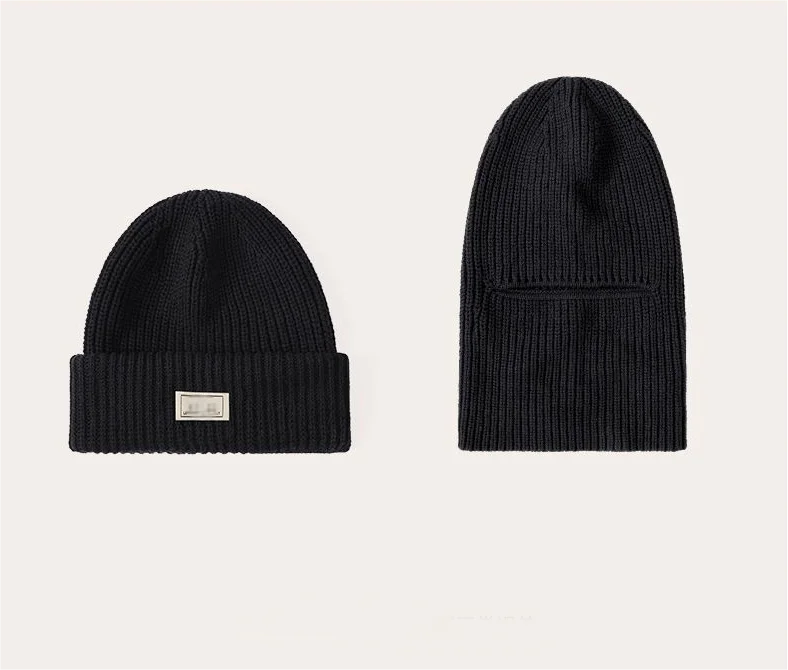 Wholesale Windproof custom skimask winter hat Men warm 1 Hole Knitted balaclava designer Custom ski mask