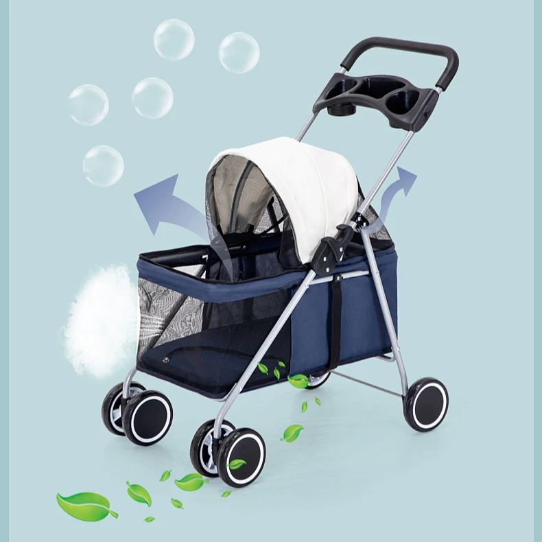 Cheap 4 Wheel Small Pet Stroller For Cat/Pet Fold Travel Stroller Small Dog For Pet Travel /Wholesale Dog Stroller Pet Carrier