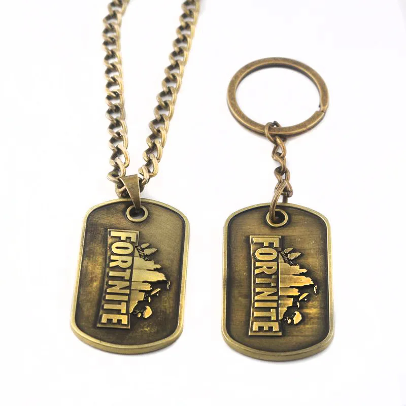 Cheap Fornite Hot Game Cosplay Cartoon Anime Fashion Alloy necklace  Keychain Keyring
