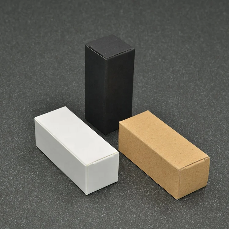 350g Kraft Paper Box Dropper Bottles Essential Oil Bottle Packaging Boxes(Black White Brown) for 10ml 20ml 30ml 50ml 100ml