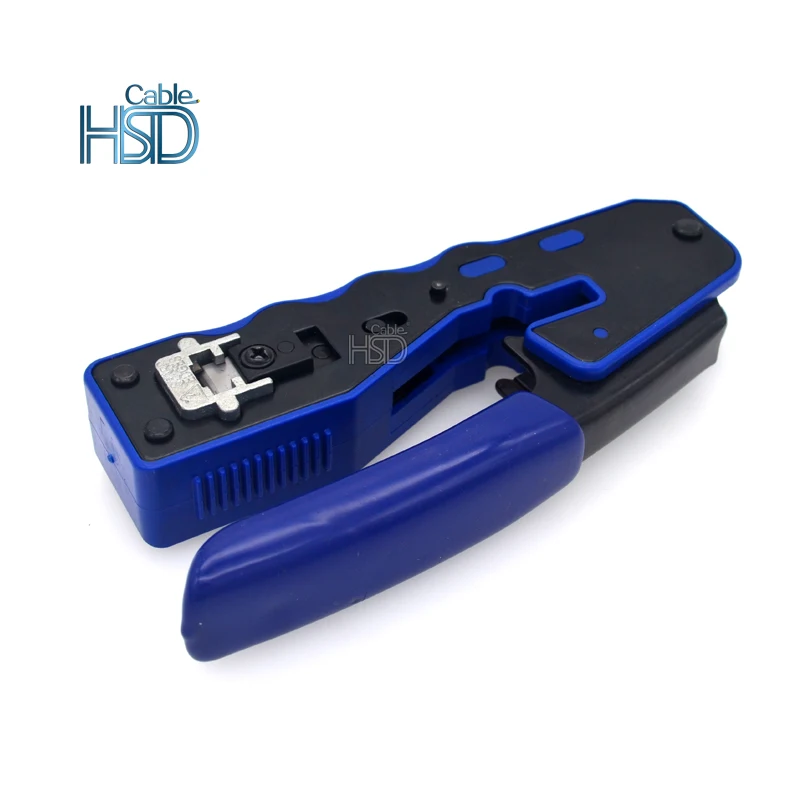 Ethernet Crimper Tool  For RJ45 Cat6 Cat6a Connectors Wire Cutter Network Cable Crimper RJ45 Crimp Pass Through Crimping Tool