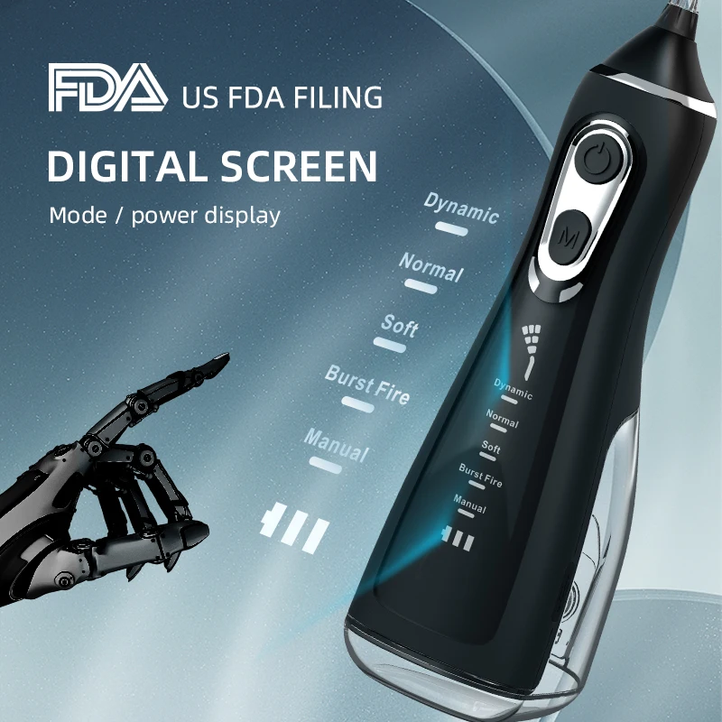 Portable Dental Water Cordless Dental Flosser Cordless for Teeth Water Flosser ABS TYPE-C IPX 7 Electric Tooth Cleaner