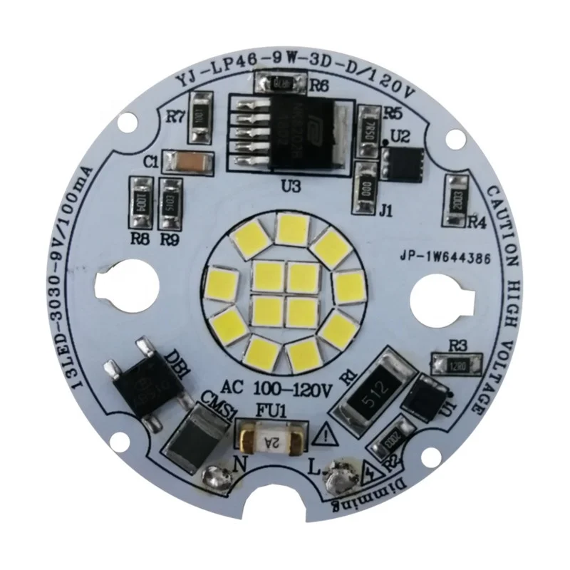  Сертификация CE RoHs высокое качество PF> 0 99 9W AC 120V SCR Диммируемый DOB бесдрайверный Светодиодный модуль для светодиодных потолочных светильников и