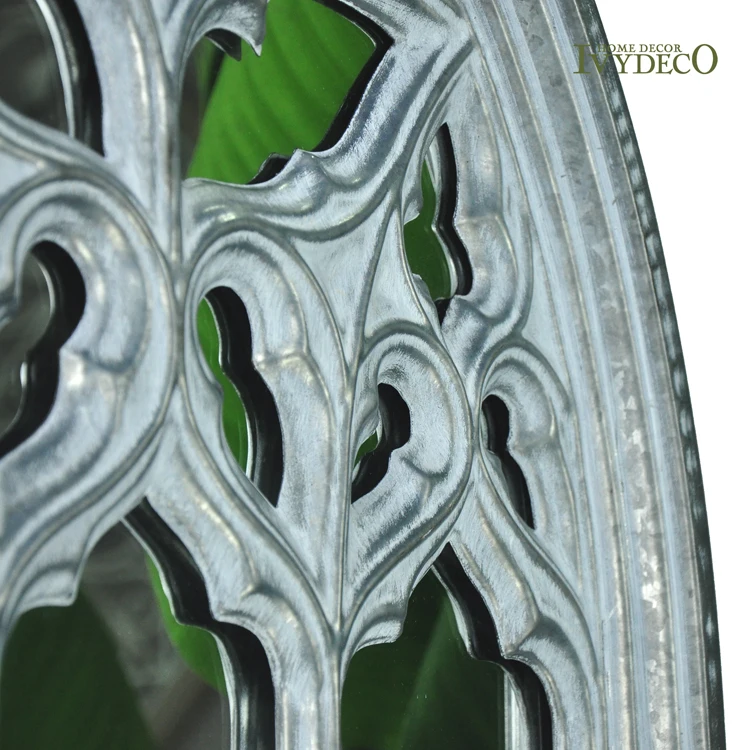 IVYDECO Antique Decorative Arched Wrought iron Mirror Frames Window Mirror Wall mirrors