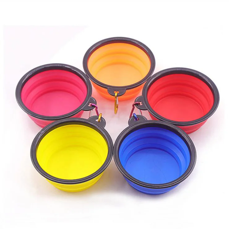 1000/650ml Portable Personalized Plastic Pet Bowl Rubber Water Bowls for Cats Dogs pet bowl