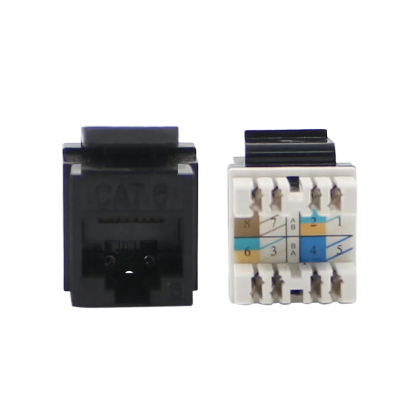 Wholesale utp cat5e cat6 keystone tooless jack  180 degree  female rj45 modular jack