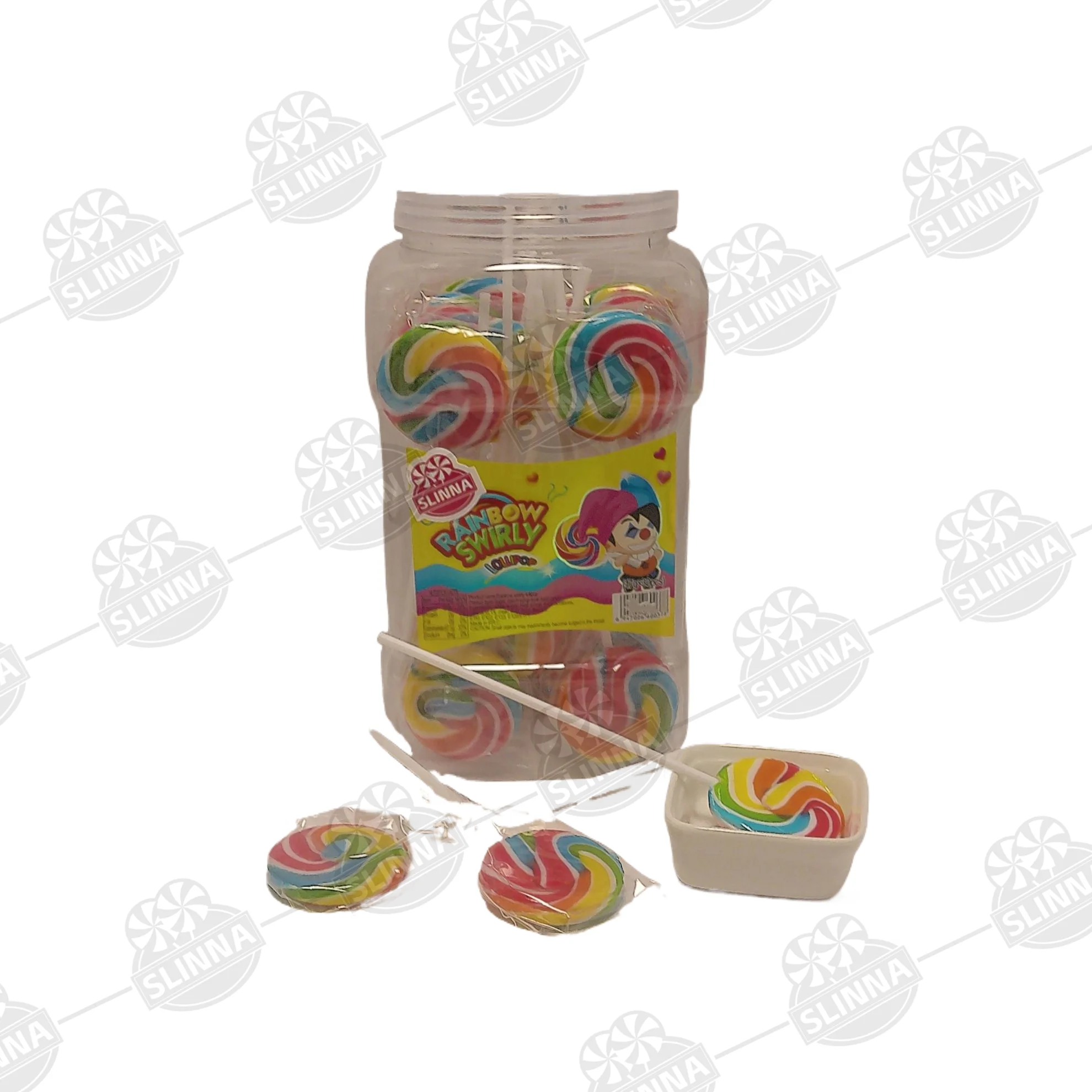 Оптовая продажа из Китая, 16 г, радужные круглые Леденцы На Палочке, Леденцы с фруктовым вкусом, Вихревой леденец