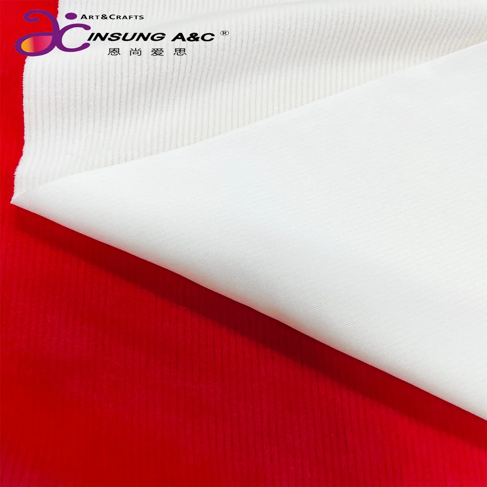 Warp Knitted Stretch Corduroy Fabrics, Super Soft Velvet with Spandex for Garment and Blanket