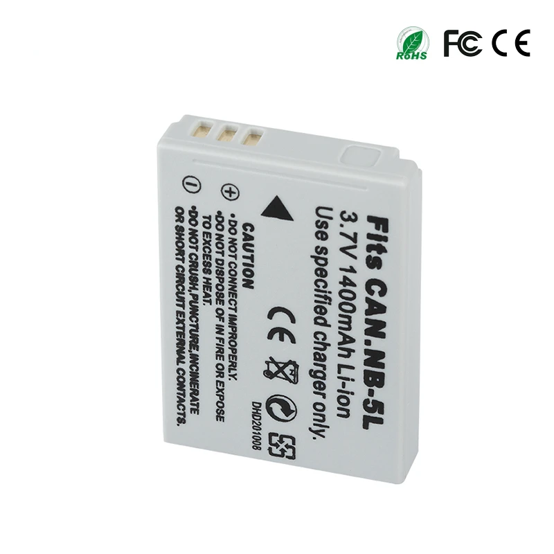 1400mAh Camera Spare Battery NB-5L NB 5L For Canon SX200is SX210IS SX220HS SX230HS CB-2LXE Shot S100 S110 SD950 SD