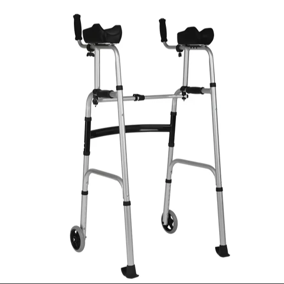 Hot Sell Folding Walker with Wheels Lightweight Walkers  Upright Mobility Aid for disabled person