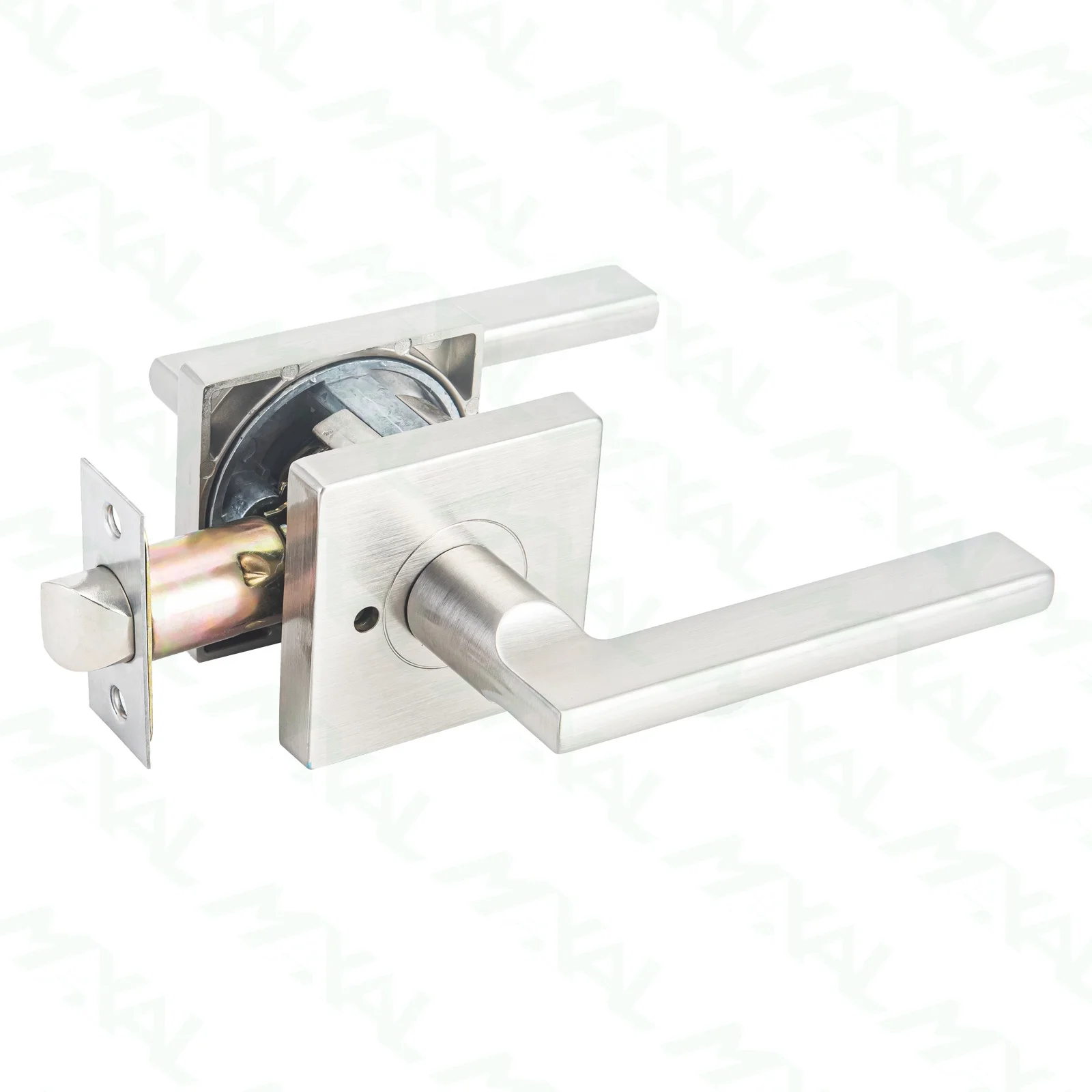 Free Sample Aluminum Alloy Square Lever Lock Interior Wooden Door Mortise Lock Lever Handle Door Handle Lock Set