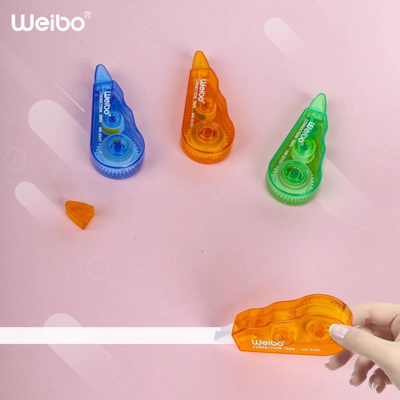 weibo Kawaii Cute Decorative Colorful Correction Tape White Out Set 3 In 1Set Refill Stationery Test Good Correction Tape