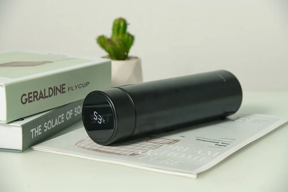 Factory double wall smart led temperature display water bottle