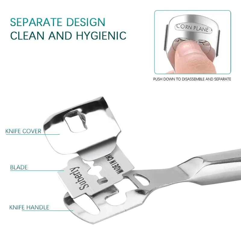 High Quality 4-in-1 Manicure  Pedicure Set Professional stainless steel foot files Dead skin removal foot planer foot care tool