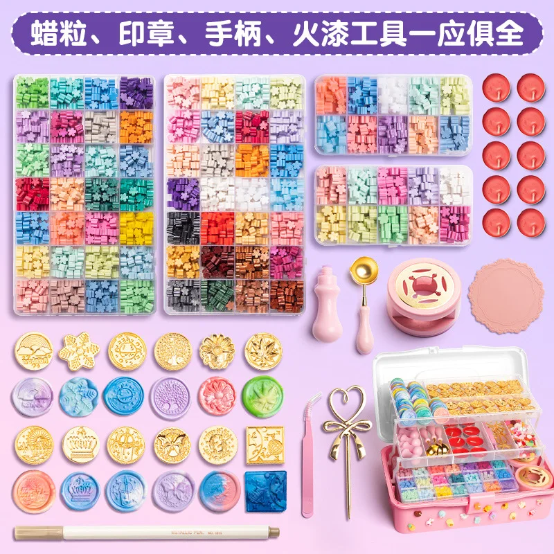 Custom Package Wood Stove  MUTI-Colors Sealing Wax Seal Stamp Kit SET