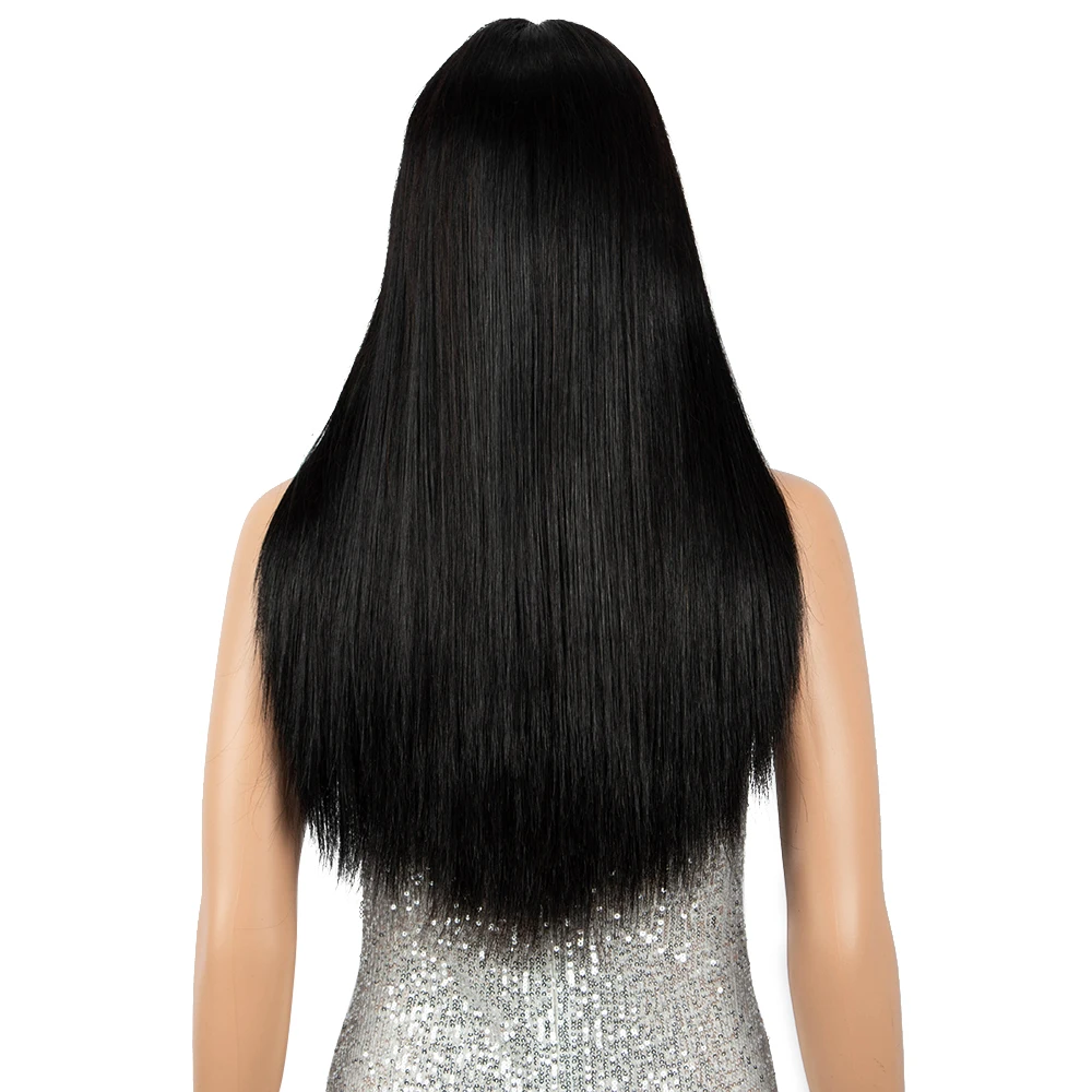 Rebecca Hot new products color hair extension wig black brazilian Straight human hair wig with factory price