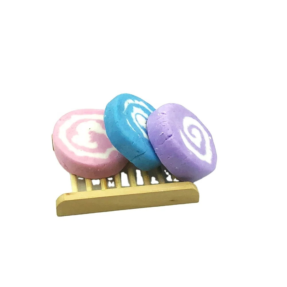 
Blue and White Dessert Looking Round Lavender Essential Oil Bubble Bar from Woolf 