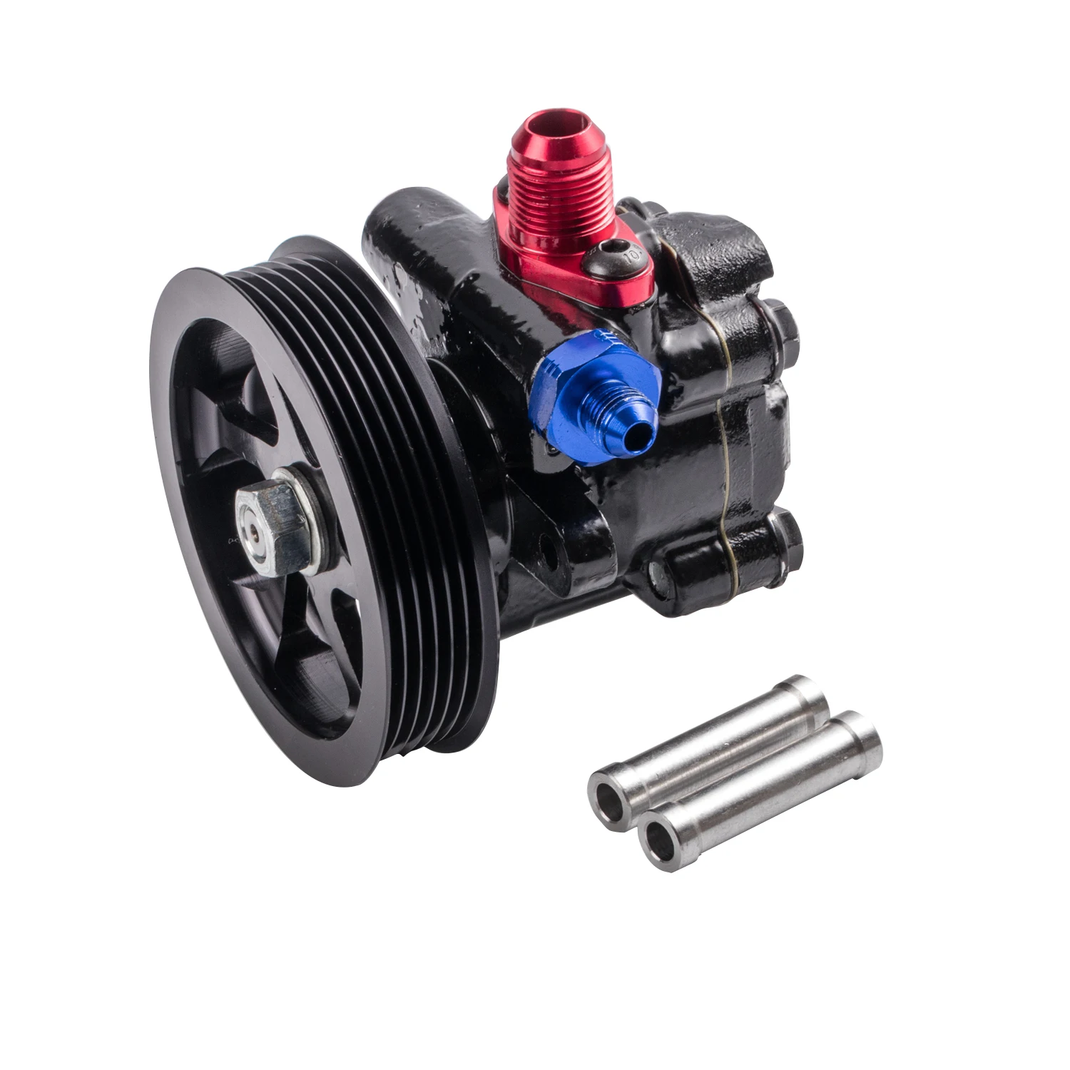 Power Steering Pump  Race Car Cast Iron Serpentine Belt Aluminum Pulley 1250 PSI 13.5 CC  Parts