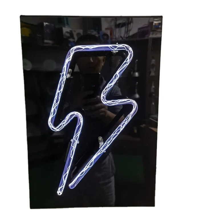 Hand make decoration glass neon sign New item Lightning neon