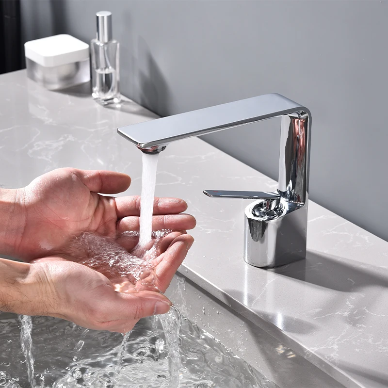 Low Price Wholesale Brass Basin Faucet Bathroom Water Tap Brushed Nickel Chrome Wash Face Basin Faucet