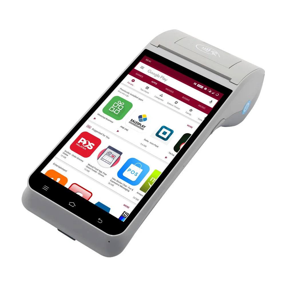 ZCS Z91 Android 11 портативный pos терминал GMS NFC POS мобильные pos-системы с принтером для печати
