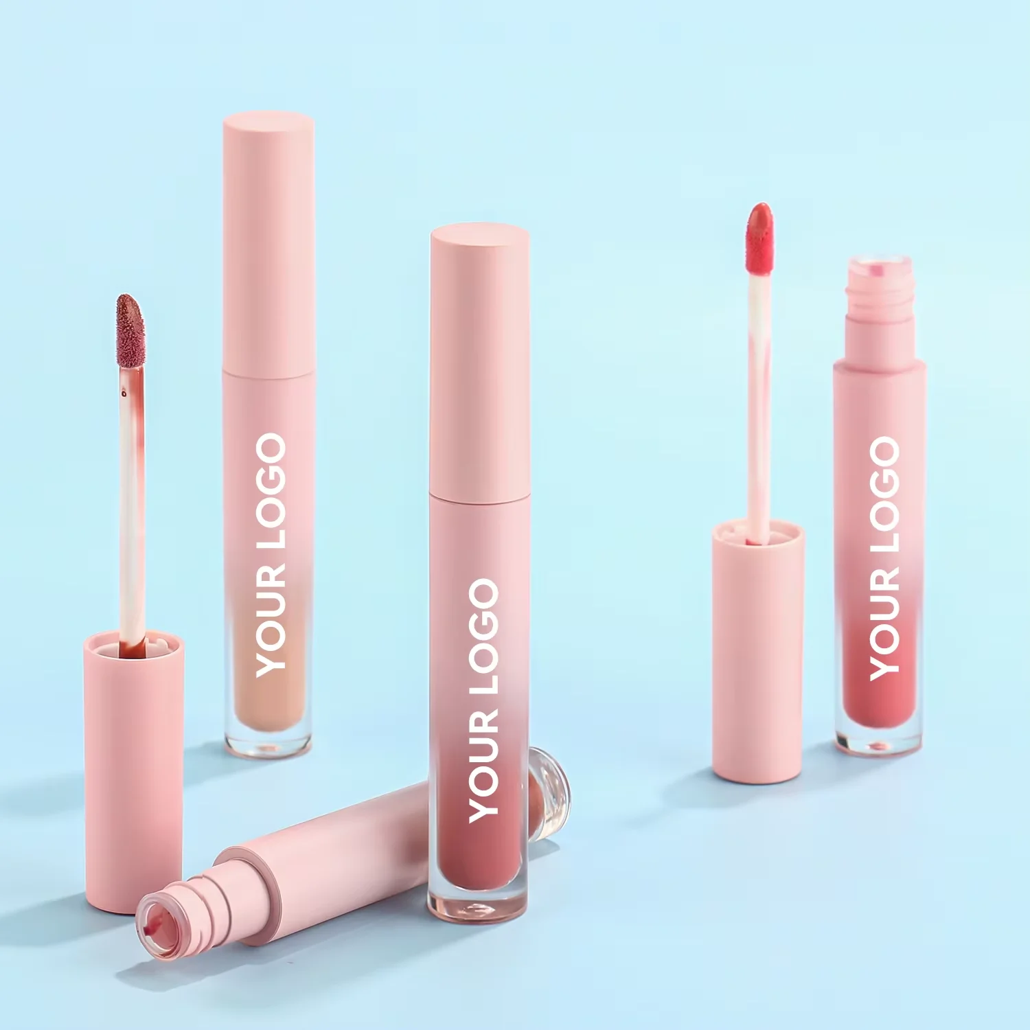 High Quality Private Label Cruelty Free Lip Stick Wow Waterproof Pink Tube Matte Lipstick Moisturizing Lip Plumper Lipgloss