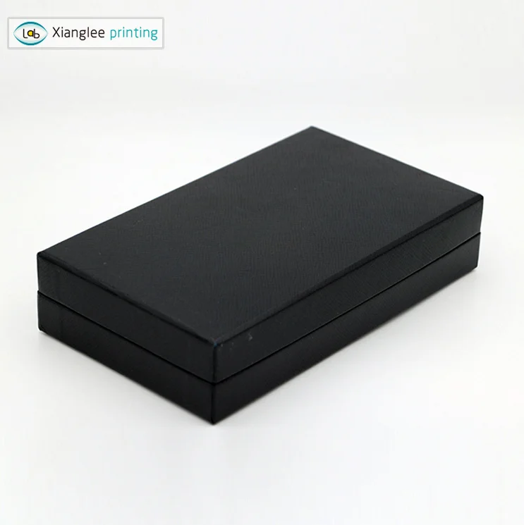 2023 Xianglee custom rigid book shape black cardboard packaging credit card vip card gift box gift box