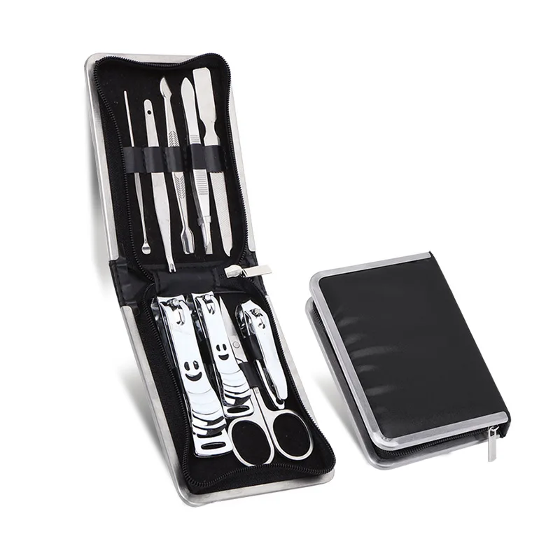 
2021 New Stainless Steel Nail Clipper Set With Zipper Cutter Nail Kit Care Manicure Set 