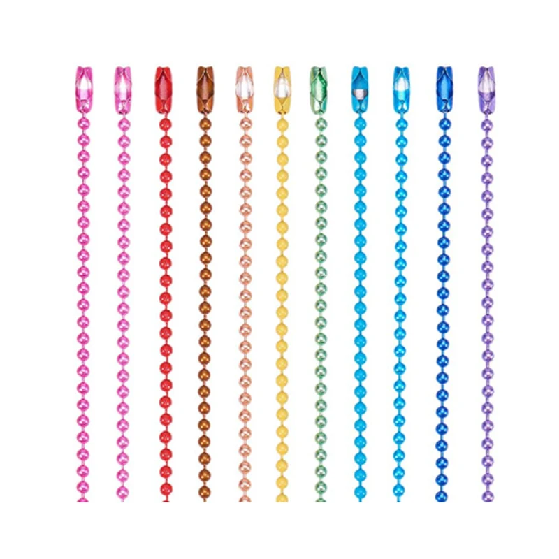Factory Direct Sale, Hot Sell High Quality Colorful Plated Metal Gold Beads Chain Ball Chain