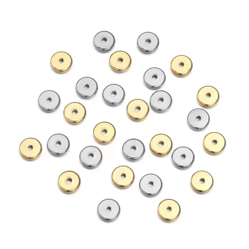 3mm 4mm 5mm 6mm 7mm 8mm Disc Spacer Bead CCB Round Spacer Bead Bracelet Spacer Bead for DIY Jewelry Accessories