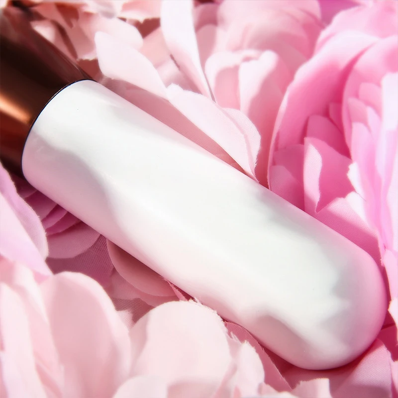 ZYF#209 single flat top white wooden handle foundation brush makeup beauty tools for BB cream brush make up