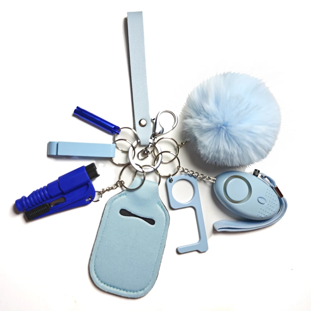 Cheap Self Defense Key Ring 8pcs Self Defense Keychain Alloy