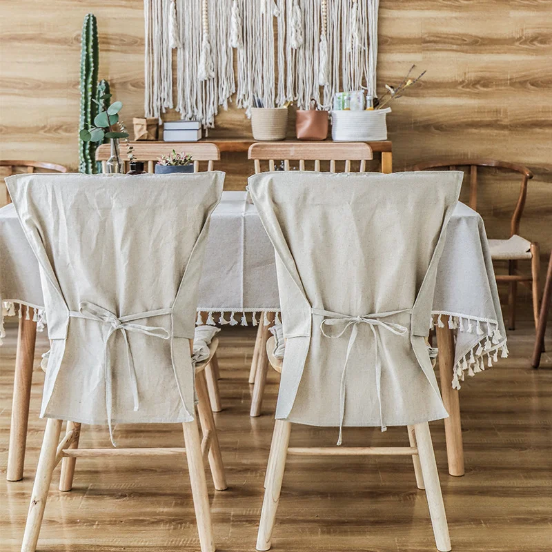 Countryside Wedding Chair Covers Linen Slip Cover Dining Chairs Cotton Linen Chair Slipcovers