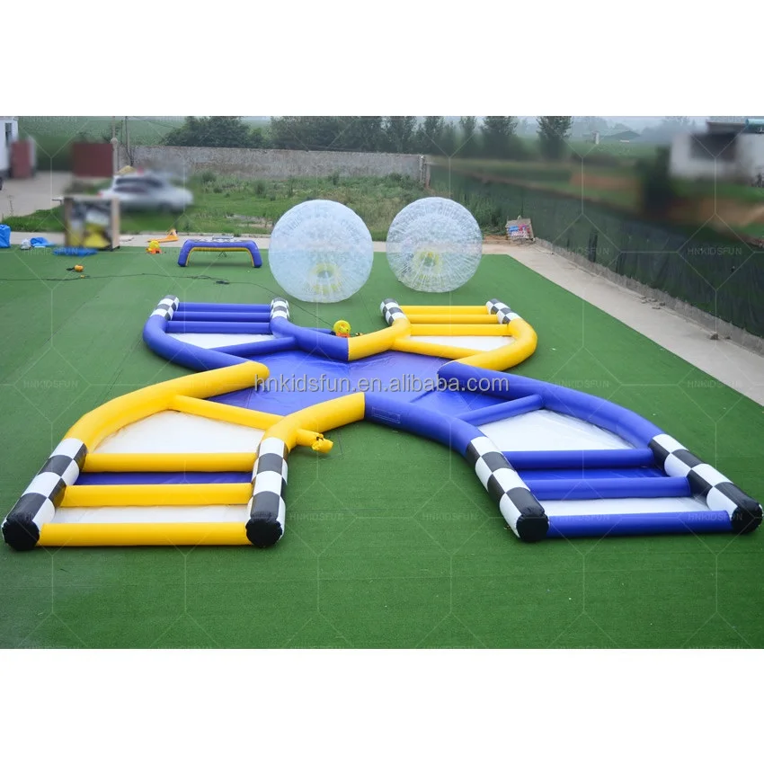 Бессвинцовый высококачественный прочный надувной гоночный трек Zorb Ball