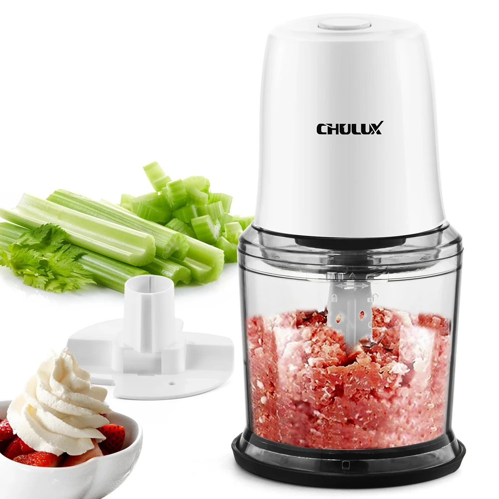 Electric Food Processor & Vegetable Chopper, Blender Grinder for Meat, Onion, Powerful 260W Motor