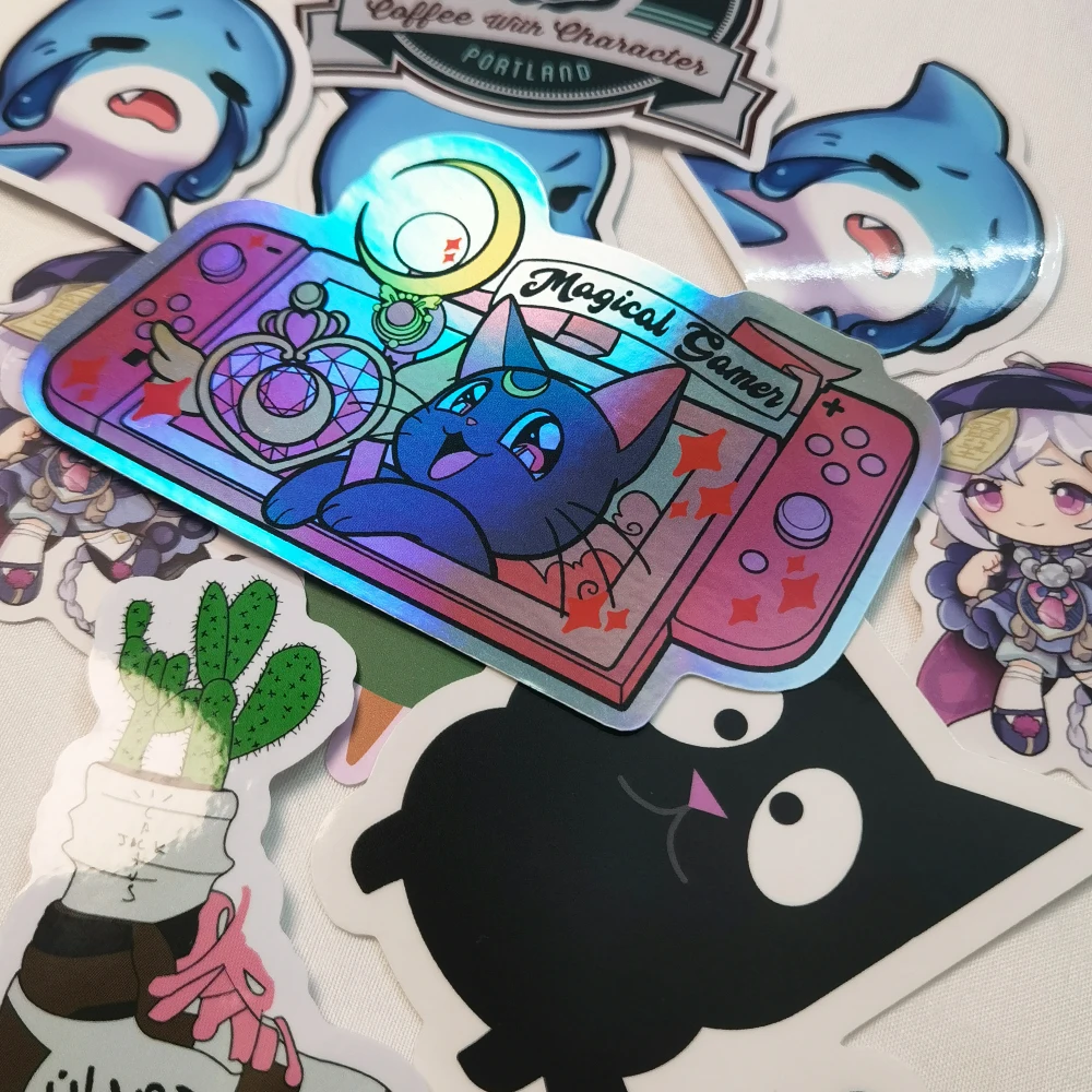 hologram Sticker Holographic Label personalized Adhesive Vinyl Die Cut Label Sheet Polypropylene Stickers