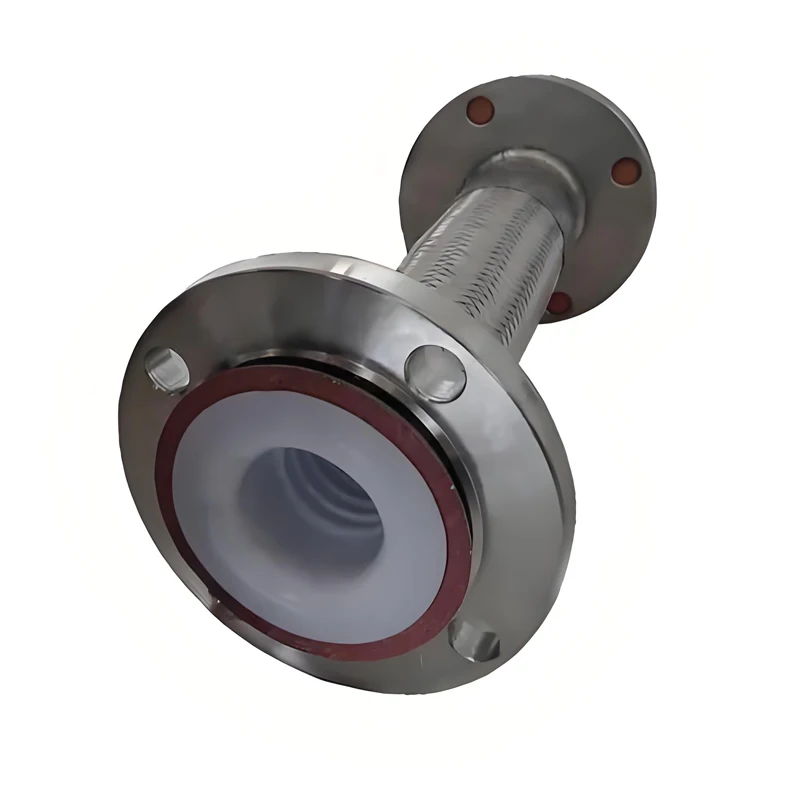 Химически стойкая нержавеющая сталь фланцевый PTFE гофрированный Плетеный гибкий металлический шланг