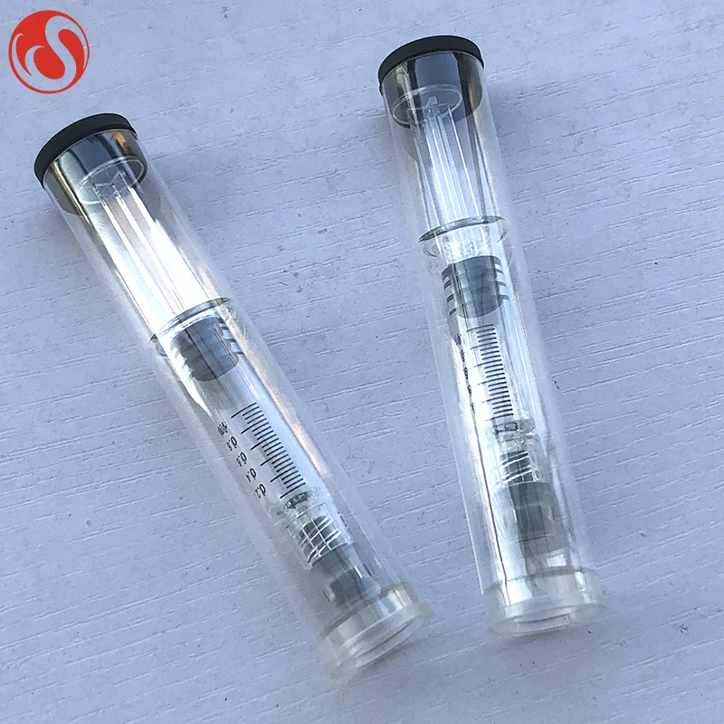 Высокое качество 1 мл стеклянный CBD масляный шприц наполнитель для работы с персональными компьютерами упаковочные