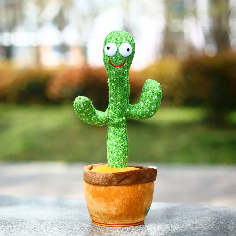 New products 2021 unique interesting relax stress dancing playing songs plush cactus toy of cactus bailarin