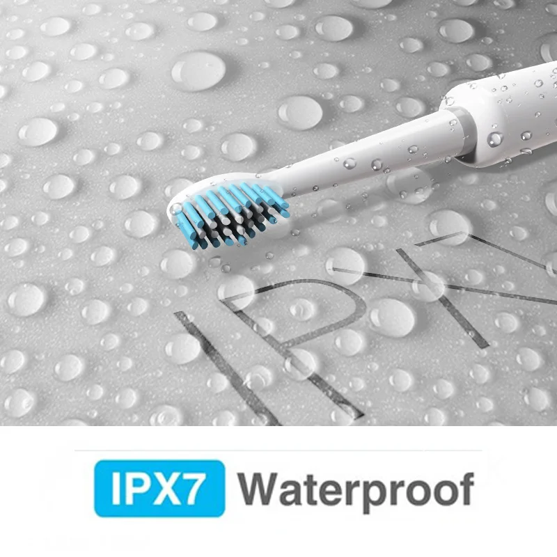 Oral Care Appliance Smart Rechargeable Smart Automatic Ultrasonic Adult Electric Dental Toothbrush IPX7 Waterproof Battery Power