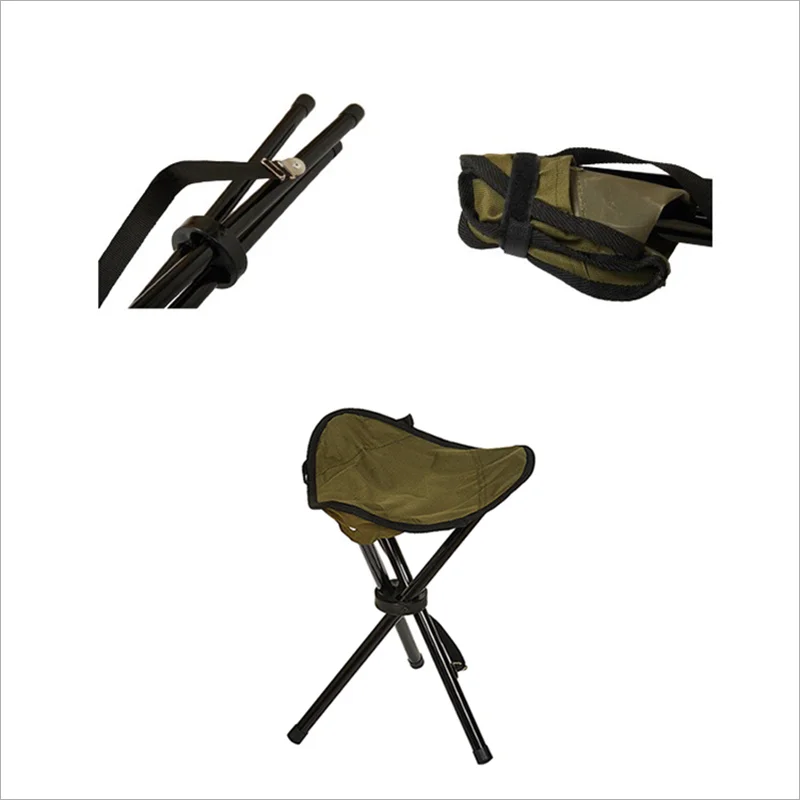 Hanser LC-02B-35 Portable Outdoor Travel Foldable Stool High Quality Picnic Stool Iron Folding Beach Chair For Camping Hiking