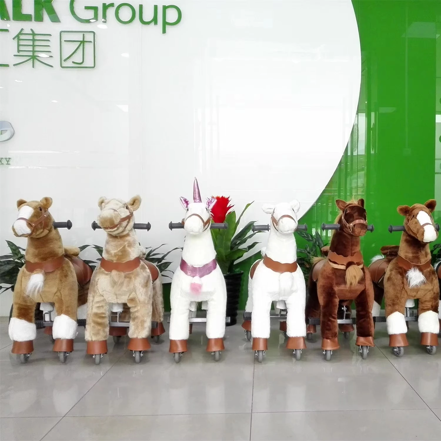 Mechanical ride on unicorn toys plush unicorn and mechanical horse simulator for sale