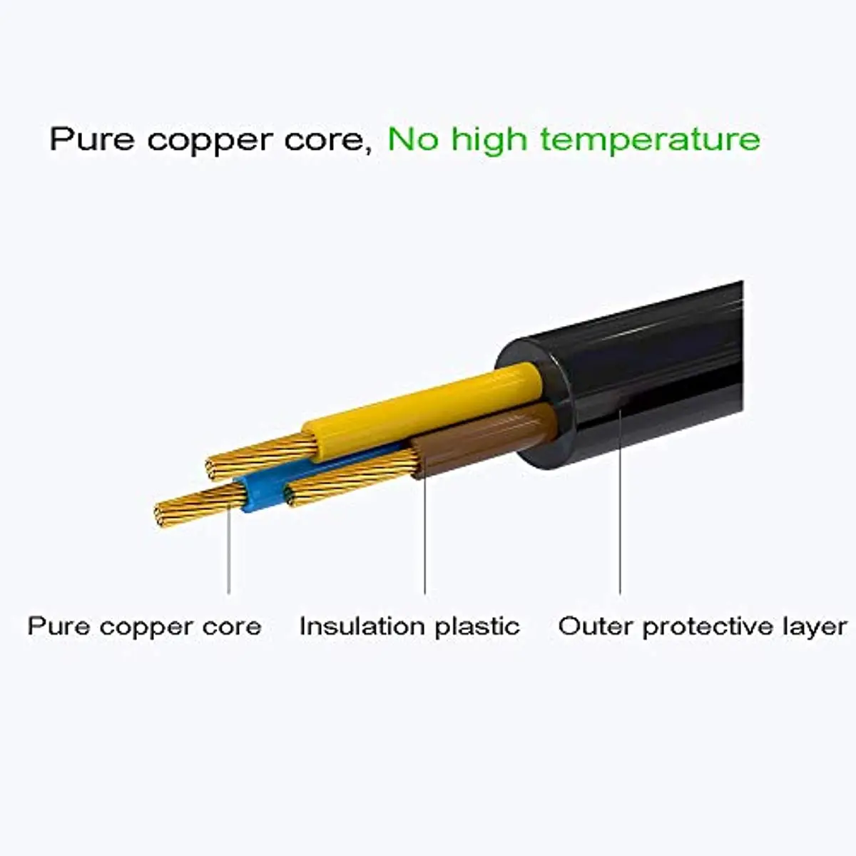 CHENGKEN IEC 320 C13 H05VV-F cable, 3 pin IEC power cord
